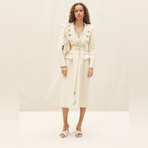 Brand new. Never before worn. Lace-up wool coat by Jacquemus.